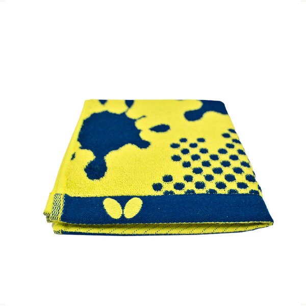 Butterfly Table Tennis - Palest Hand Towel - Yellow - Folded